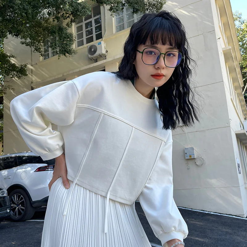 

2022 Spring Summer Oversized T-shirt Women Tops Fashion Vintage Long Sleeve O Neck Crop Shirts Harajuku T Shirt Harajuku Tees