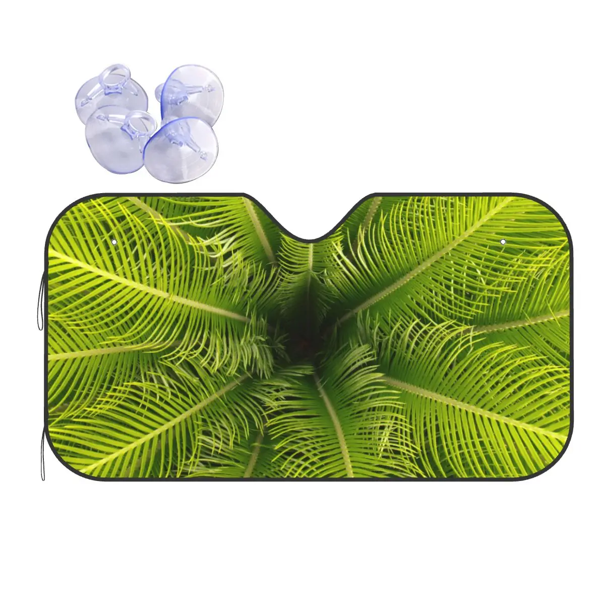 

Tropical Leaves Palm Funny Windshield Sunshade 70x130cm Foils Sunshade Visor Car-covers