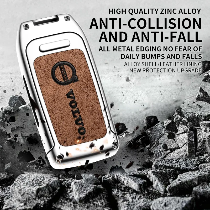 Чехол для автомобильного ключа из сплава Zine чехол-держатель Стайлинг Volvo S40 S60 S80 S90