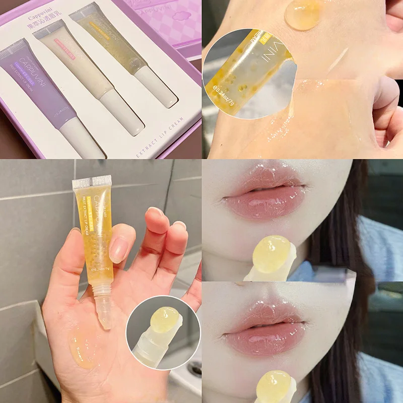 

Fruity Flavor Lip Balm Lip Milk Cream Moisturizing Transparent Lipstick Moisturizing Coconut Grape Jelly Lip Care Oil Cosmetic