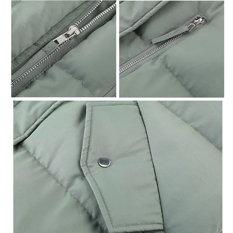 Длинная парка с капюшоном и воротником из искусственного меха