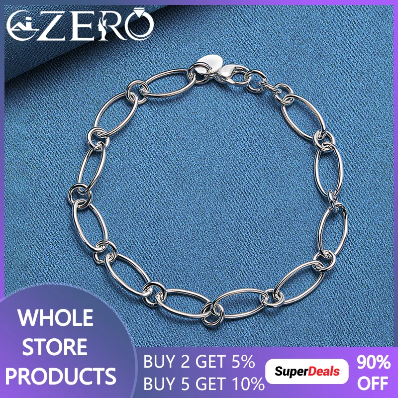 

925 Sterling Silver Beautiful Fine Simple Bracelets Chain For Women Man Fashion Original Party Wedding Jewelry High Quality Gift