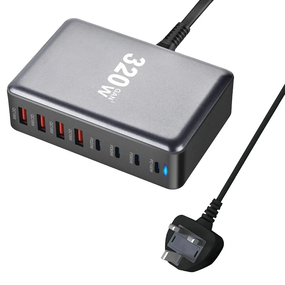 Эффективное зарядное устройство 320 Вт USB C компактное быстрая зарядка