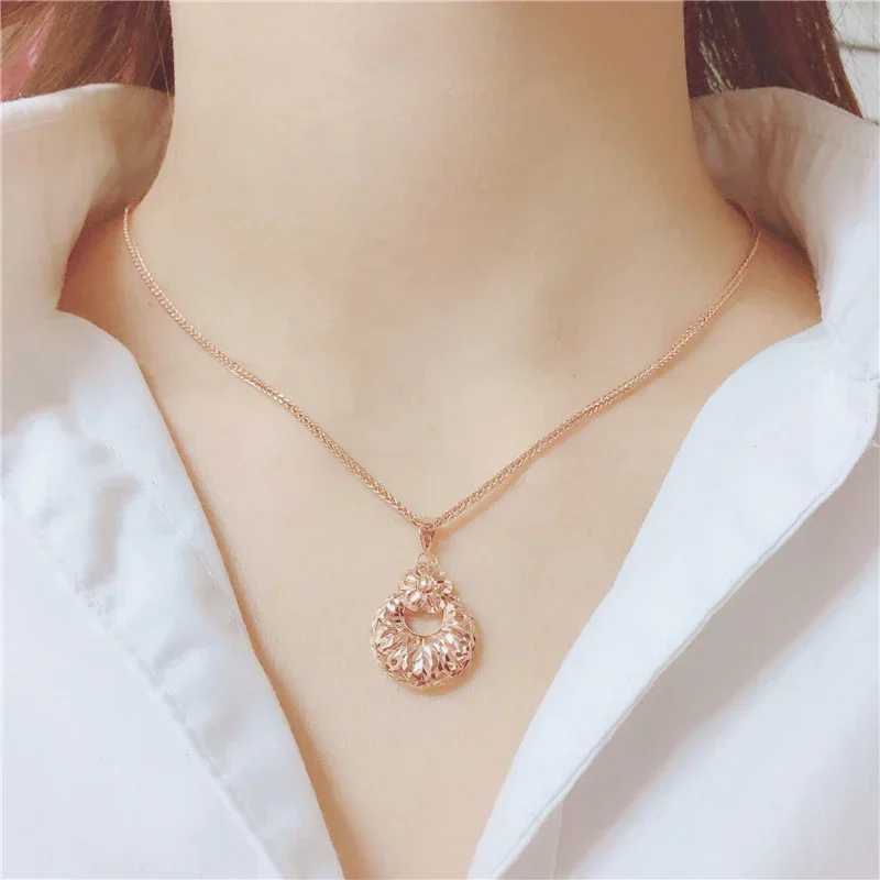 Классическое Сверкающее Ожерелье В Арабском Стиле С Цветочным Кулоном Для