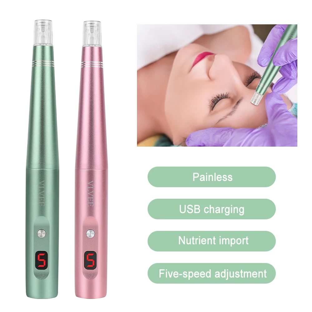 

Professional Derma Pen Microneedling Pen Derma System Therapy Electric Microneedle Pen Wrinkle Scar Removal Device Screw Needles