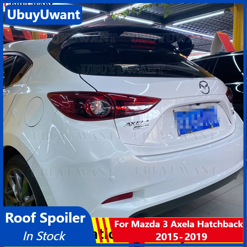 

Крыло на крышу для Mazda 3 Axela хэтчбек 2015 2016 2017 2018 2019 внешний задний спойлер задний багажник украшение крыла автомобиля Стайлинг