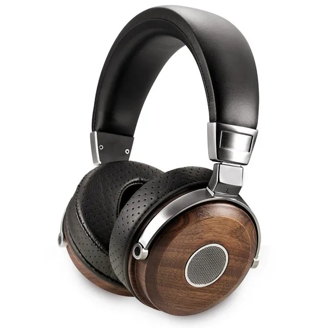 Наушники HIFI в стиле ретро под дерево черные