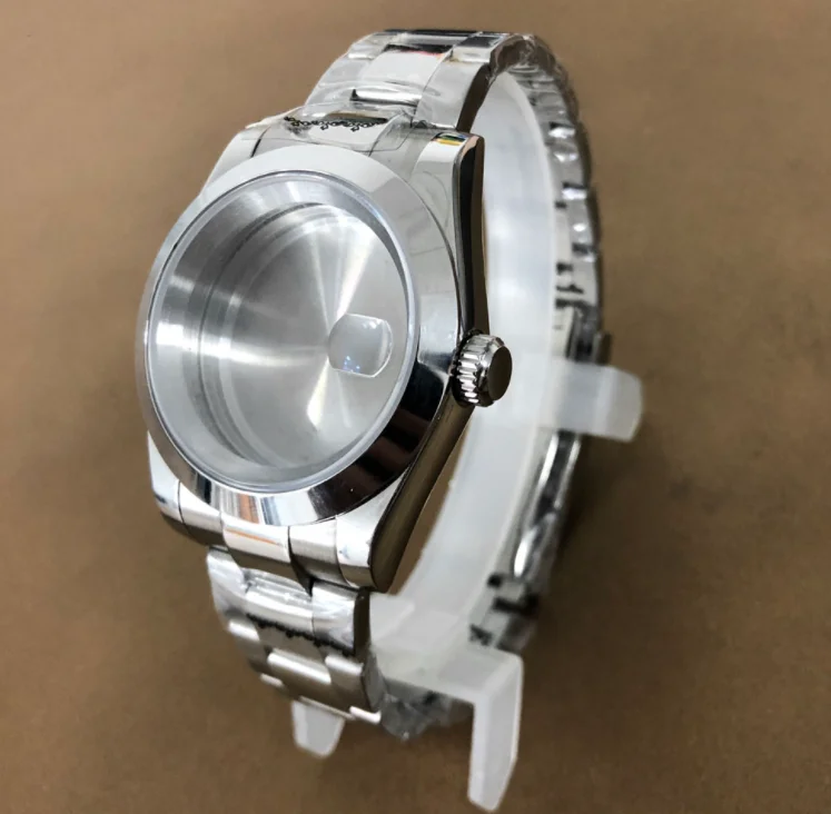 39 мм чехол для часов из нержавеющей стали с оправой AK и сапфировым стеклом