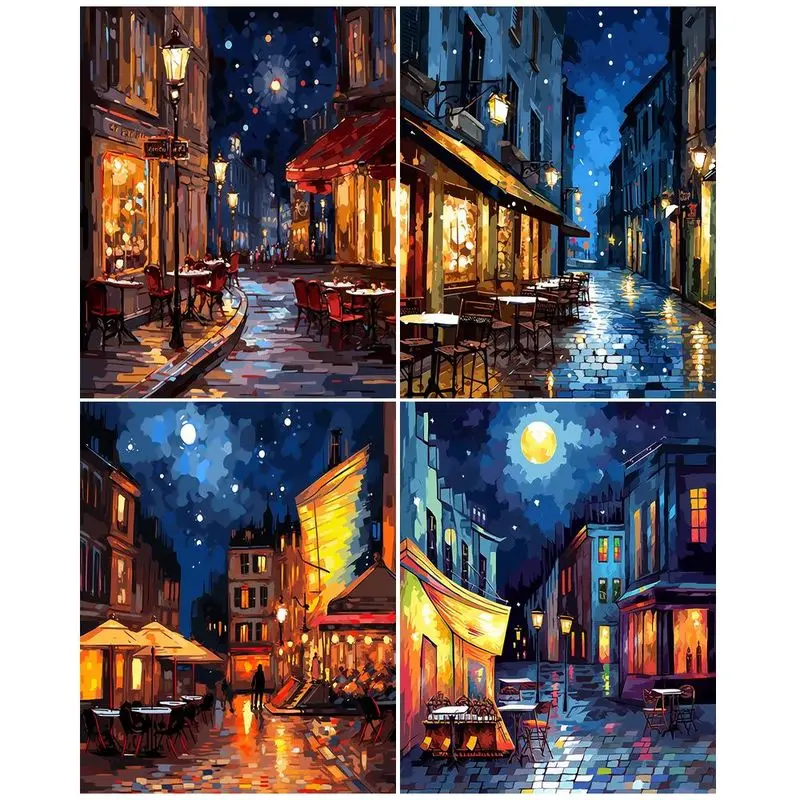 Набор для рисования по номерам на холсте пейзаж ручная роспись