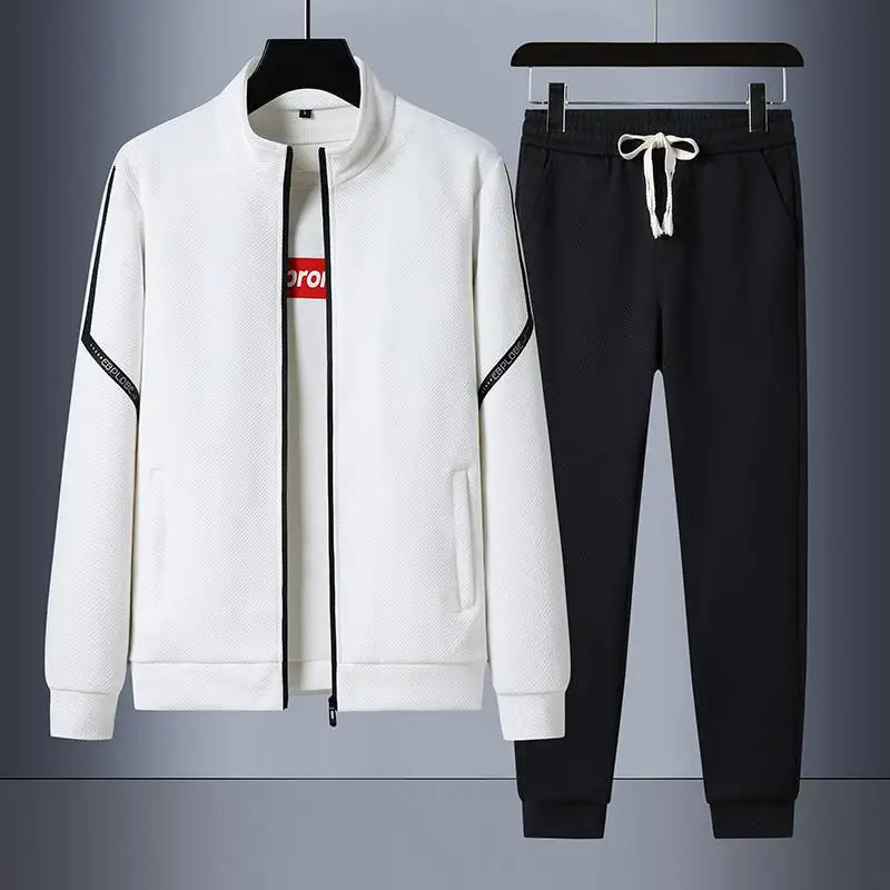 

Мужской спортивный костюм для бега, черный спортивный костюм с толстовкой и штанами, спортивная куртка, большие размеры 7XL, на осень 2023