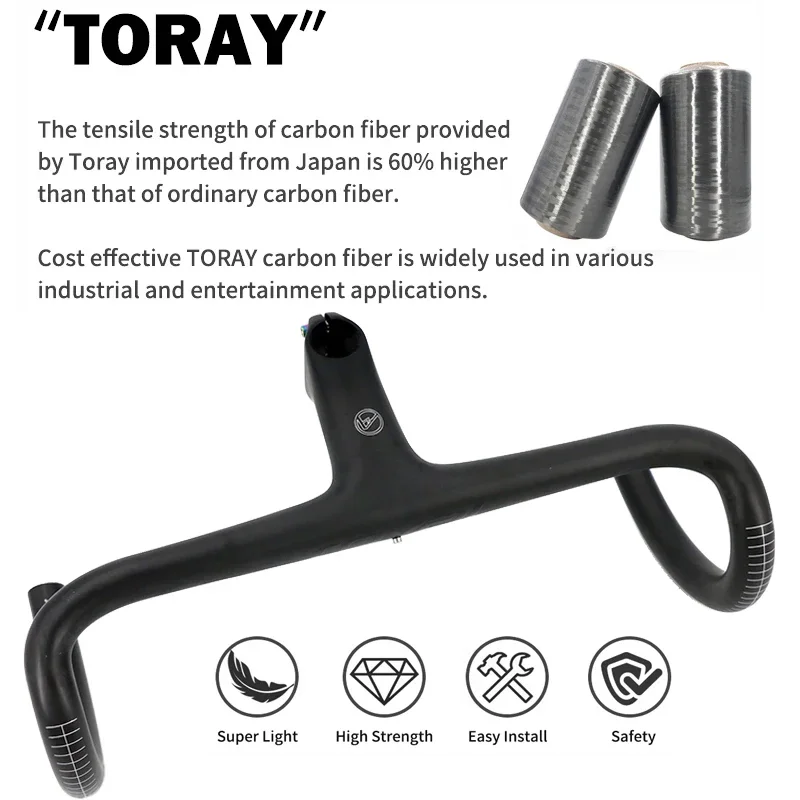 Карбоновый дорожный руль Rova Alpinist SL7