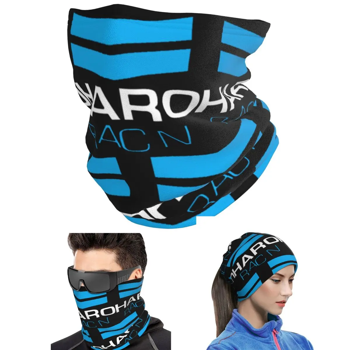Фото Haro Racn Bluewhite - Бандана-шарф в стиле олдскул BMX с принтом, маска-повязка на шею, дышащая повязка на голову для езды, унисекс, для взрослых. №1