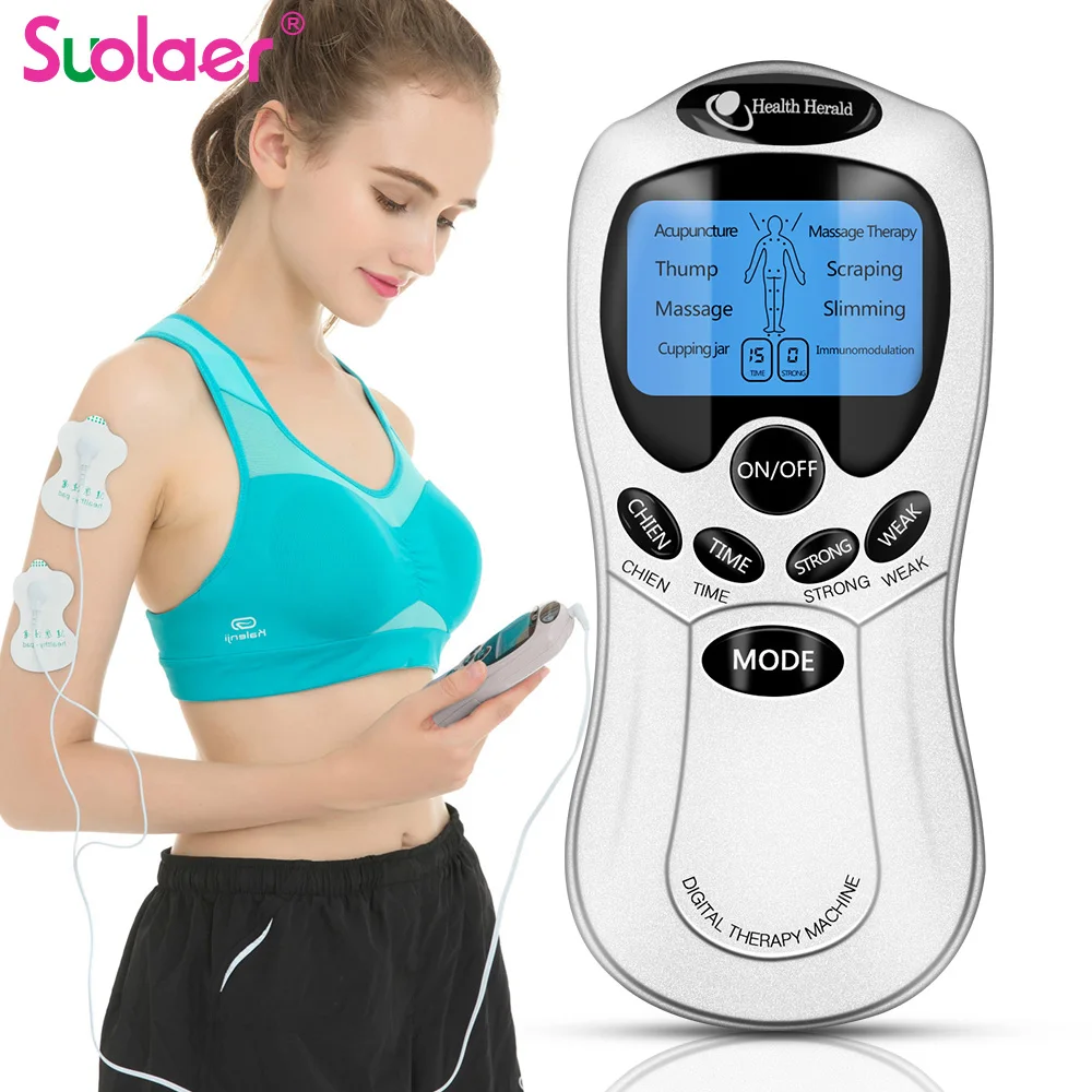 

Electric TENS Unit Digital Therapy Machine Electrodes Massage Device EMS Muscle Stimulator Massager for Full Body Health Care
