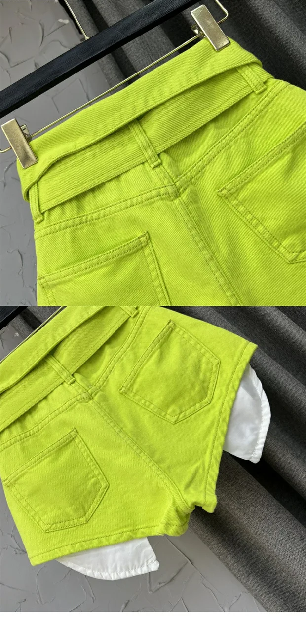 Шорты трапециевидные женские с завышенной талией и широкими штанинами