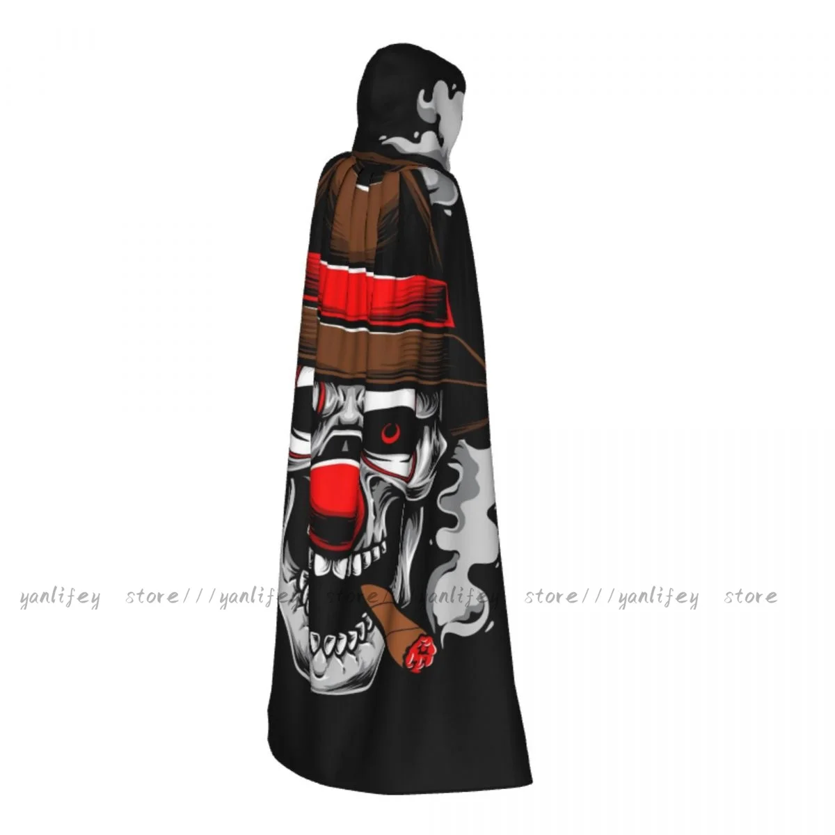 Клоун Череп в шляпе мафии плащ с капюшоном для косплея