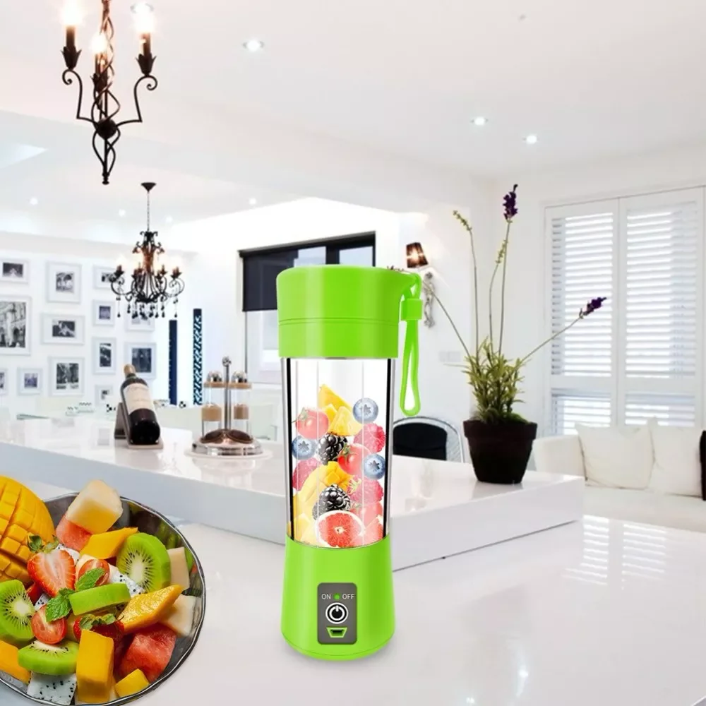 

Smoothie Shakes Blender Extractor Mode USB Rechargeable Automatic Juicer Cup Portable Blender Mixing 380ml Plastic