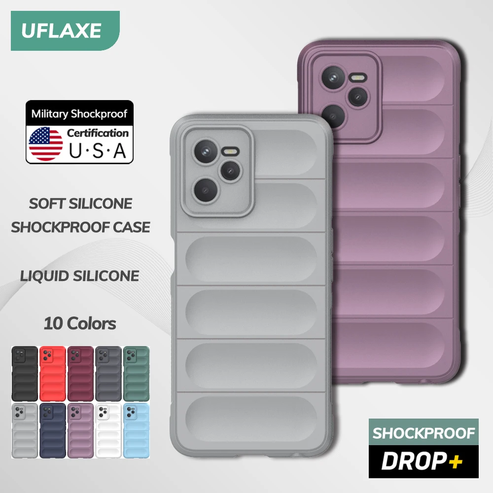 UFLAXE Original Soft Silicone Case for Realme C35 Shockproof anti-slip Back Cover Casing