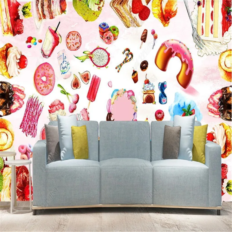 Modern Donut Dessert Shop Beautiful Wallpaper Industrial Decor Background Wall Papers Home Decor Mural Papel De Parede 3d