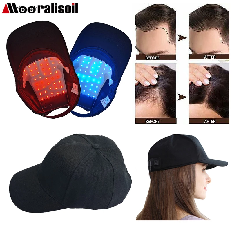 Red Light & Infrared Therapy Cap for Hair Regrowth Head Cap with Red Light 660nm Infrared Light 850nm Wavelength, Relax Scalp