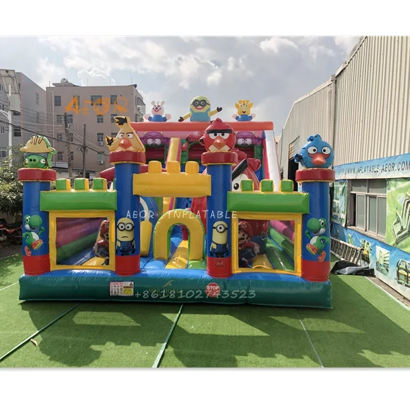 Надувной замок-батут в виде джунглей