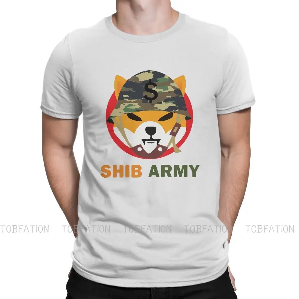 

Shiba Inu Army Camouflage Dog TShirt Men Grunge Loose Casual Crewneck Cotton T Shirt 2020