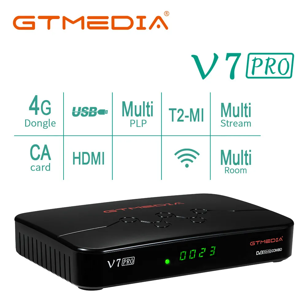 Gtmedia цифровой наземный спутниковый ресивер V7 Pro HD TV приемник Combo DVB-S2 DVB-T2 декодер