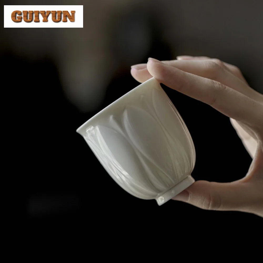 Керамическая чашка в стиле ретро для лепестков лотоса 100 мл