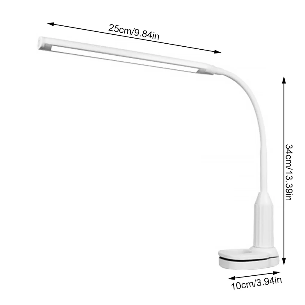 

Clip-on LED Desk Lamp Dimmable Office Bedroom Study Reading Light Touch Control Table Lamp