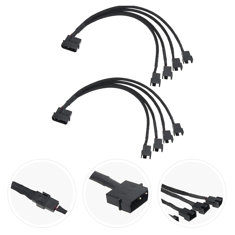 

2 Replacement Fan Extension Cable Fan Cable for Chassis Computer Case