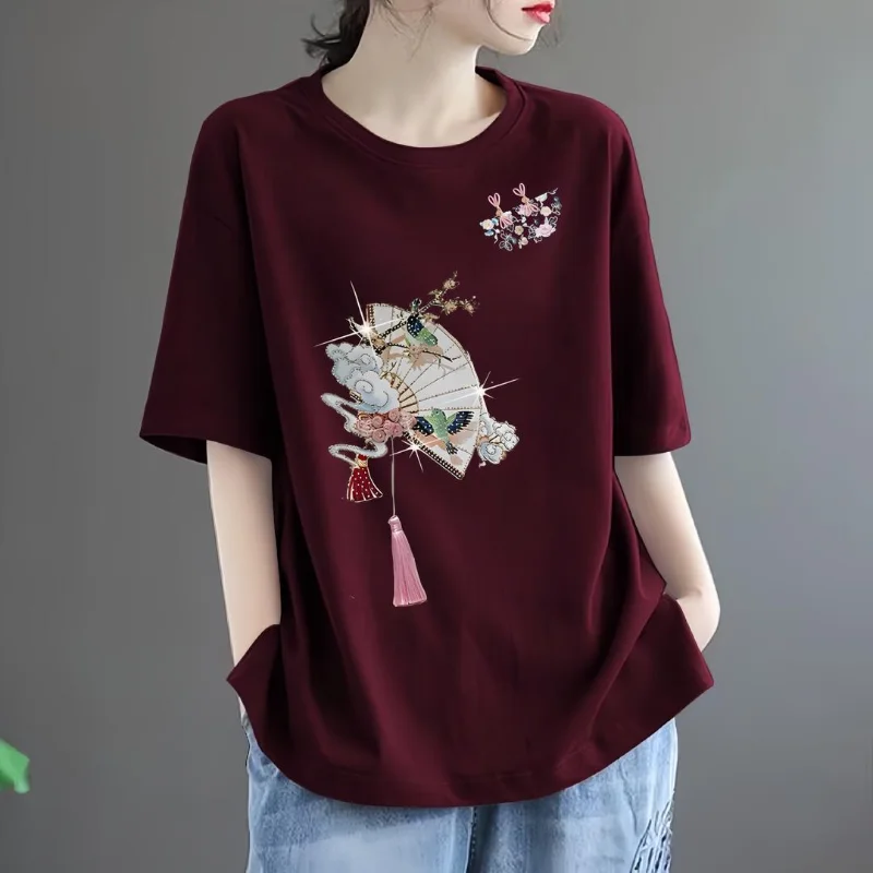 Новинка весна-лето Женские однотонные короткие свободные пуловеры с круглым