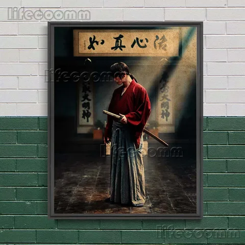 Художественный плакат и принты руруруни кенсин химура самурайский фильм настенная Картина на холсте для украшения гостиной без рамки