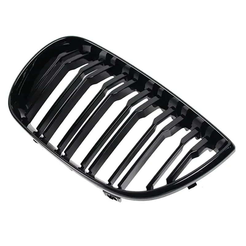 For BMW E81 E87 120d 120i 130i Car Grill Front Kidney Grille Racing Grills Gloss Black 04-06 Auto ABS Double Slat Grilles