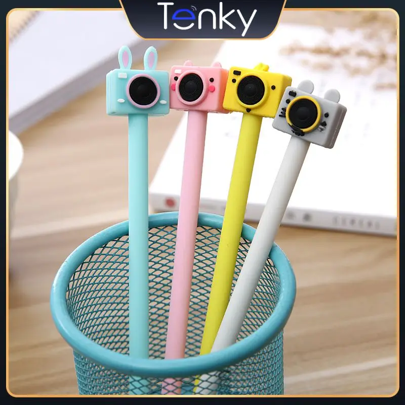 

Cute Retro Camera Stationery Black Gel Pen Office Sign Pen