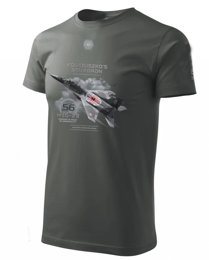 Kosciuszko's Squadron Polish Air Force Mig 29 Fighter T-Shirt. Summer Cotton Short Sleeve O-Neck Mens T Shirt New S-3XL