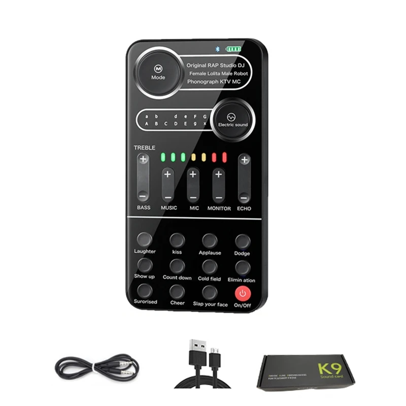 

K9 Live Sound Card External Micro USB Headset Live Broadcast Voice E65C
