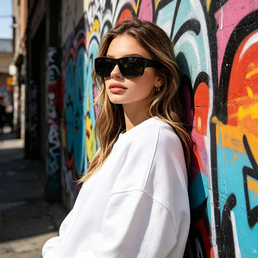 Фото Солнцезащитные очки KIDIN Wrap Square Polarized для мужчин и женщин, спортивный стиль, защита от УФ-излучения UV400, для мотоциклов, бега, скалолазания, повседневного использования №2