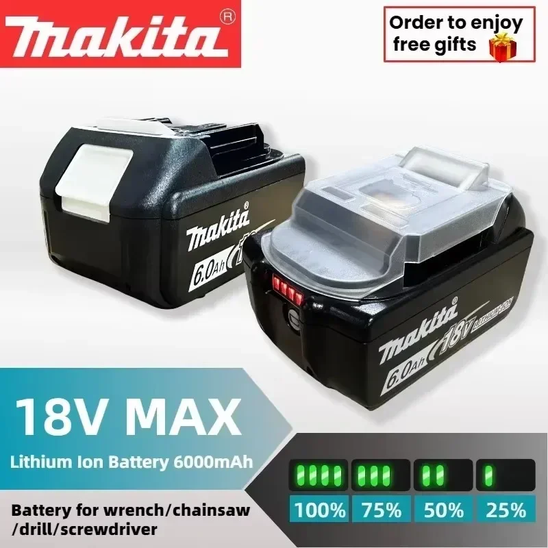 Оригинальный аккумулятор Makita 6Ah/5Ah/3Ah для 18 В BL1830B BL1850B BL1850 BL1840 BL1860 BL1815 сменный