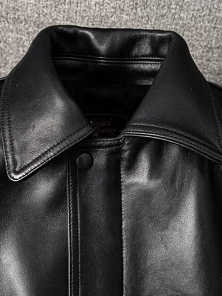 Осенняя женская куртка из натуральной овечьей кожи мотоциклетная ветровка