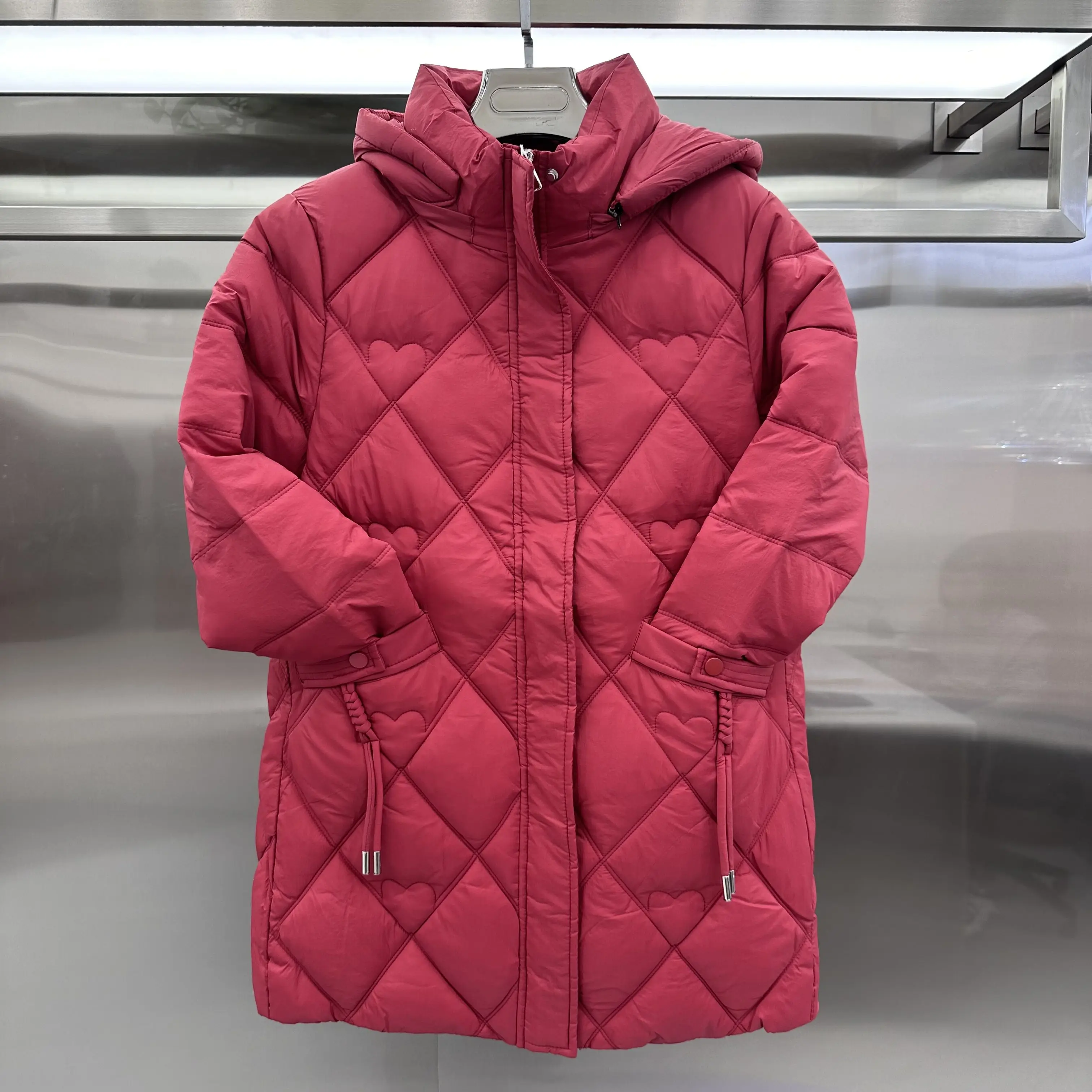 B3 Counter Genuine Goods Новая женская зимняя одежда с капюшоном средней длины облегающее