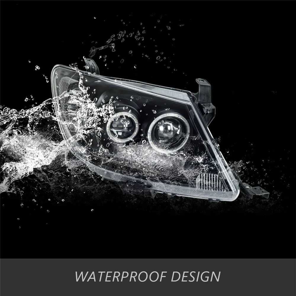 Пара фар черные лампы для проектора DRL HALO Angel Eyes 2005 2006 2007 2008 2009 2010 2011 2012 2013 2014 2015