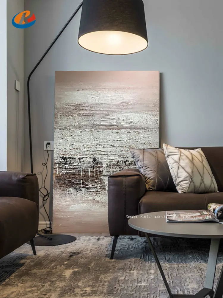 

Hand Drawn Abstract Oil Painting Wall Art On Canvas Thick Texture Mural Living Room Background Picture Home Decor Frameless