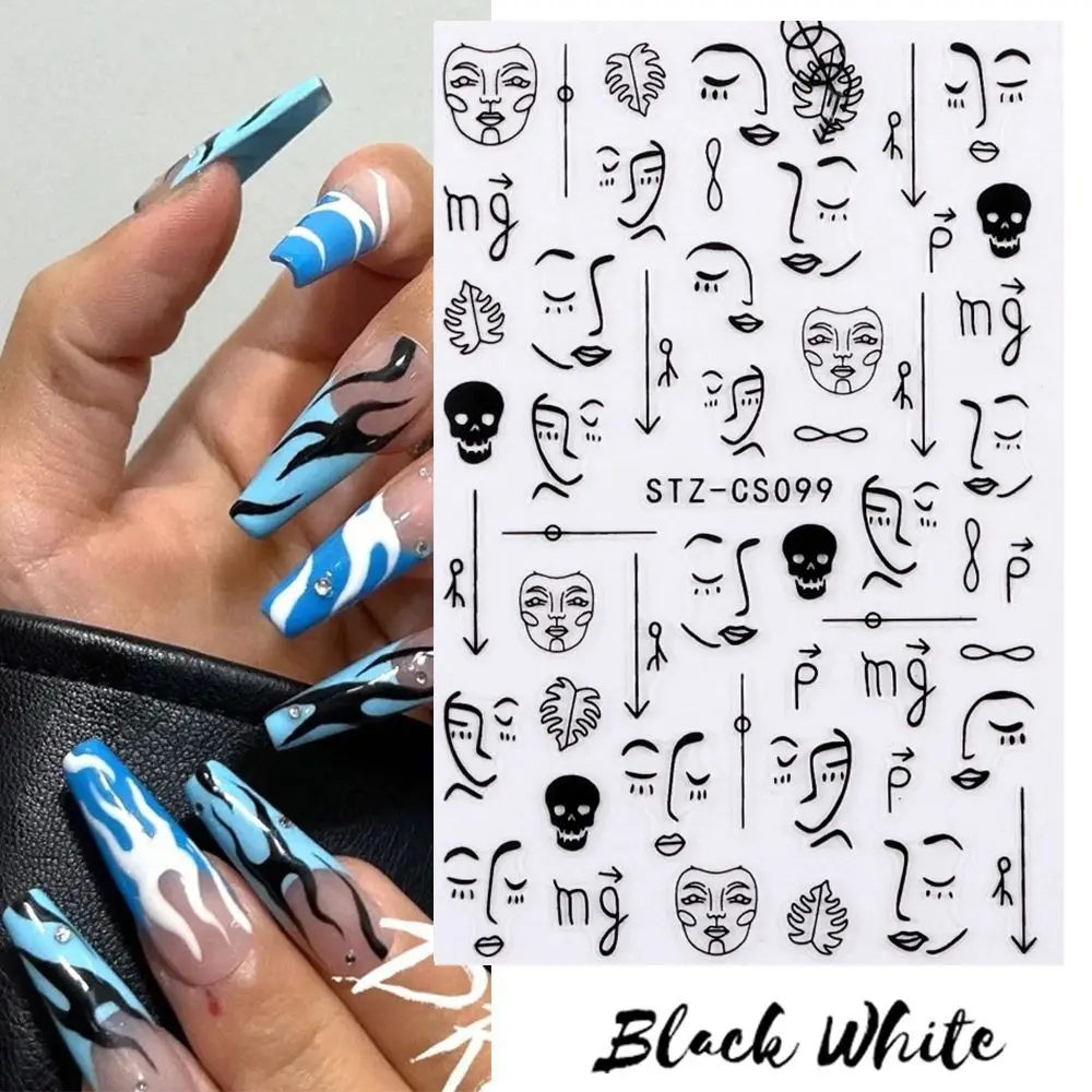 

3D Черно-белые фотообои Граффити бабочка сказочный дизайн полированные слайдеры Геометрия Французский маникюр Советы