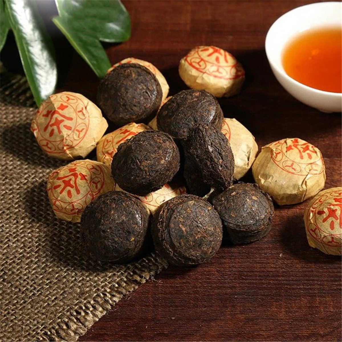 

250g Puer Tea Mini Cakes Yunnan Cooked Puer Black Tea Chinese Pu er Ripe Puerh Healthy Food Old Trees Cooked Puerh Tea