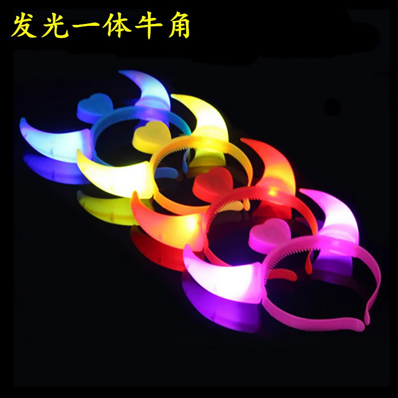 

New Luminous Horns Concert Cheering Props Luminous Headband Headwear Wholesale Stall Toys Fgteev Toys