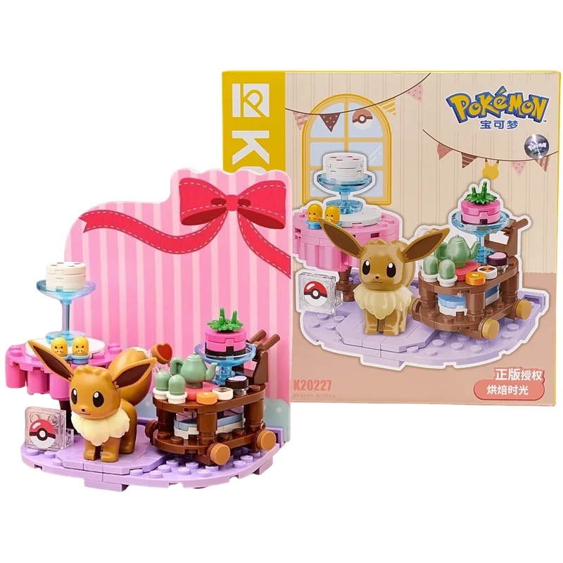 Keeppley Оригинальный Pokemon Diy Строительный Набор Пикачу Храп Eevee Psyduck Аниме Настольная