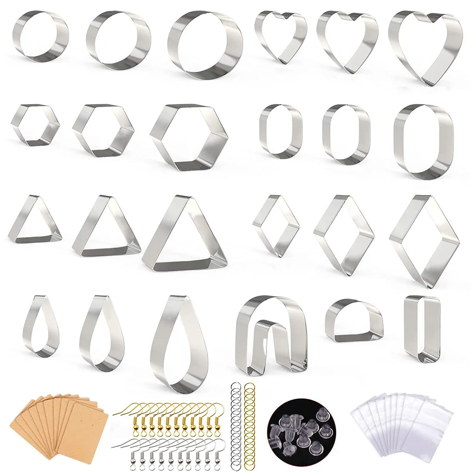 

Poly Mer Clay Earring Cutters Poly Mer Clay Kit With Earring Cards And Hooks Safe DIY Baking Clay Blocks Baking Clay Blocks