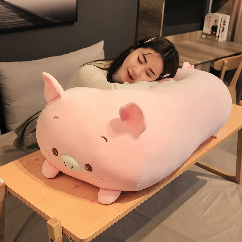 

28/60cm Kawaii Big Fat Cat Dinosaur Bear Pig Hamster Plush Pillow Cushion Stuffed Soft Animal Throw Pillow Big Size Toys Cushion