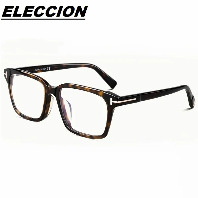 TOM Brand Vintage Acetate Optics Glasses Frame Women Men Myopia Frames Rectangle Eyewear Prescription Eyeglasses TF5661