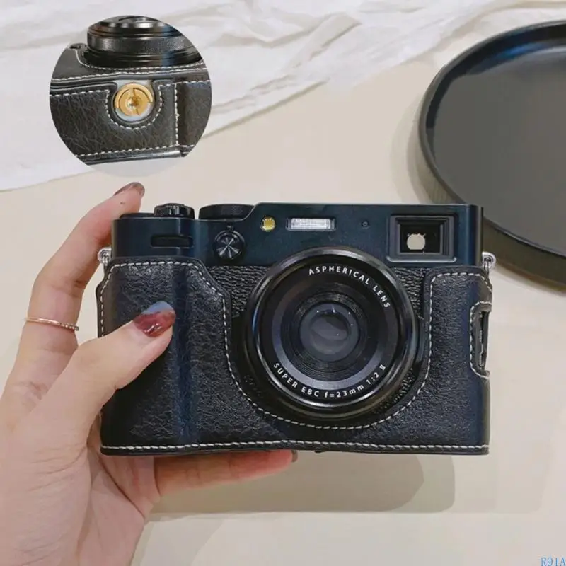R91A Элегантная кожаная мешка с кожаным краем для x100vi с бесшовным доступом к пуговицам и усиливает защиту (art.: 3920cd528fd19) - 3920cd528fd19