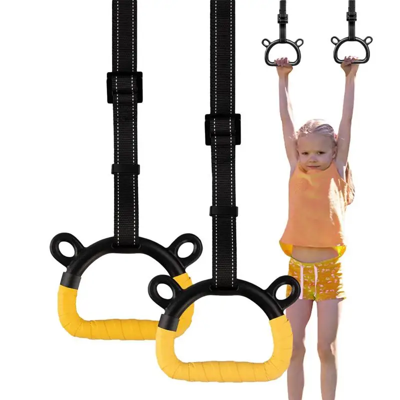 

Gymnastics Rings For Kids OlympicGym Ring With Adjustable Straps Buckles Pull-up Workout Fitness Indoor Gymnastics Equipment